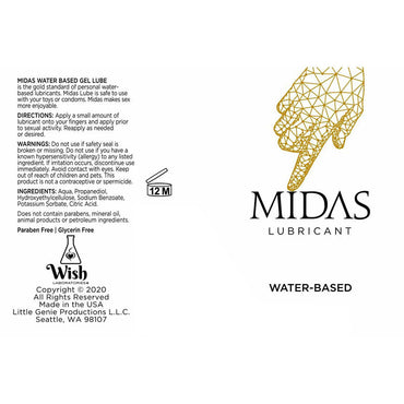 Midas Water Based Gel - Water Based Gel Lubricant - 118 ml Tube Little Genie
