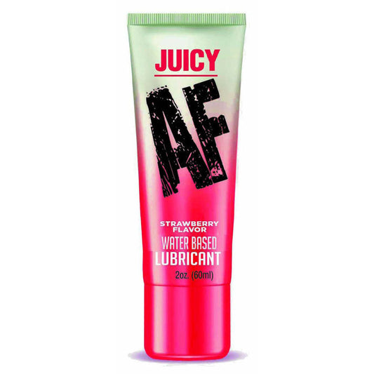 Juicy AF - Strawberry - Strawberry Flavoured Water Based Lubricant - 60 ml Tube Club X