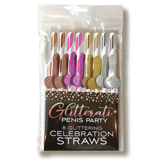 Glitterati - Celebration Straws - Party Straws - 8 Pack Little Genie