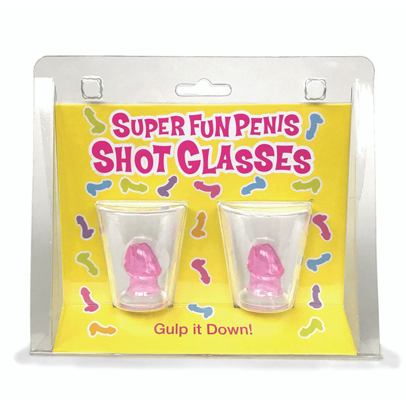 Super Fun Penis Shot Glasses - Set of 2 Little Genie