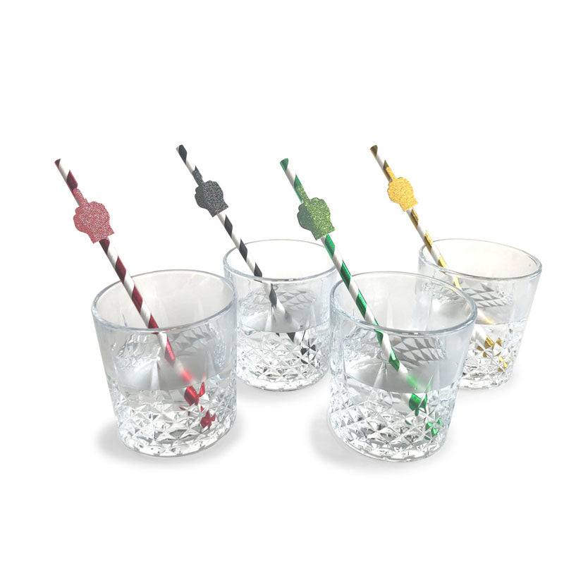 Happy Fucking Birthday Tall Party Straws - Party Straws - 8 Pack Little Genie