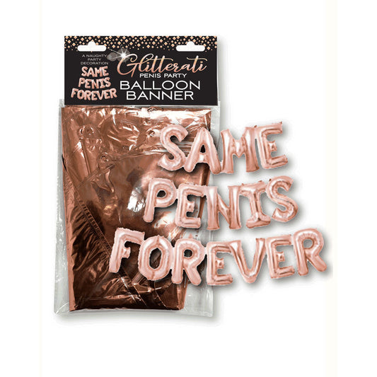 Glitterati Same Penis Forever Balloon Banner - Hen's Party Decoration Little Genie