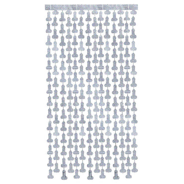 Glitterati - Penis Party Disco Metallic Curtains - Party Doorway Decoration - Set of 2 Little Genie