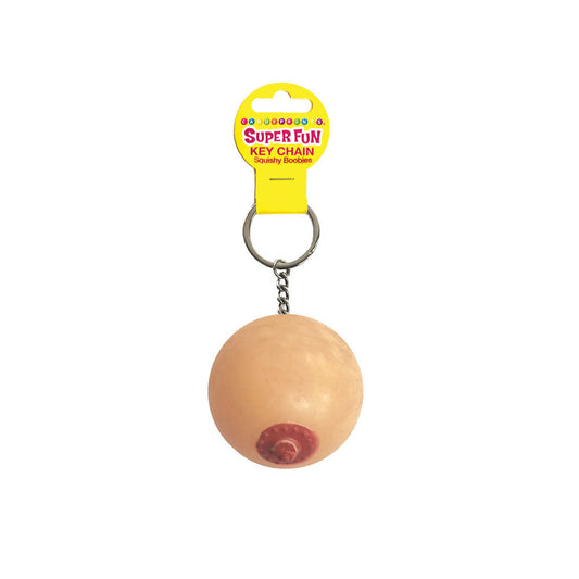 Super Fun Key Chain - Squishy Boob - Novelty Keychain Little Genie