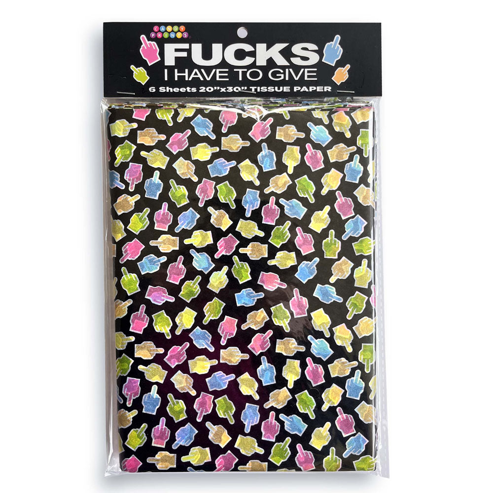 Fucks I Have To Give Tissue Paper Sheets - Novelty Decoration Sheets - 6 Pack Little Genie