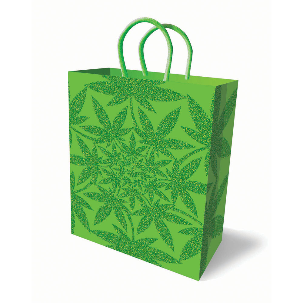 Glitter Ganja Gift Bag - Novelty Gift Bag Green - Club X