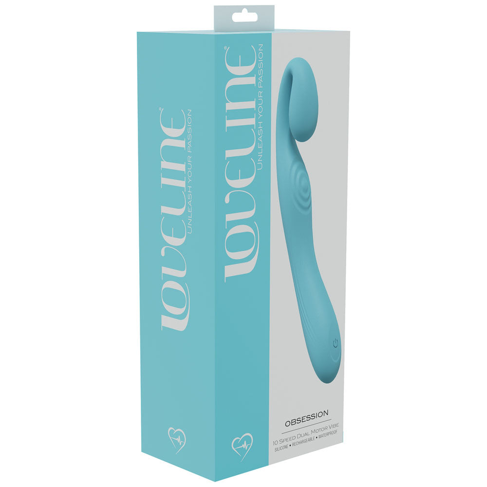 LOVELINE Obsession - Blue - Blue 18.4 cm USB Rechargeable Vibrator Shots Toys