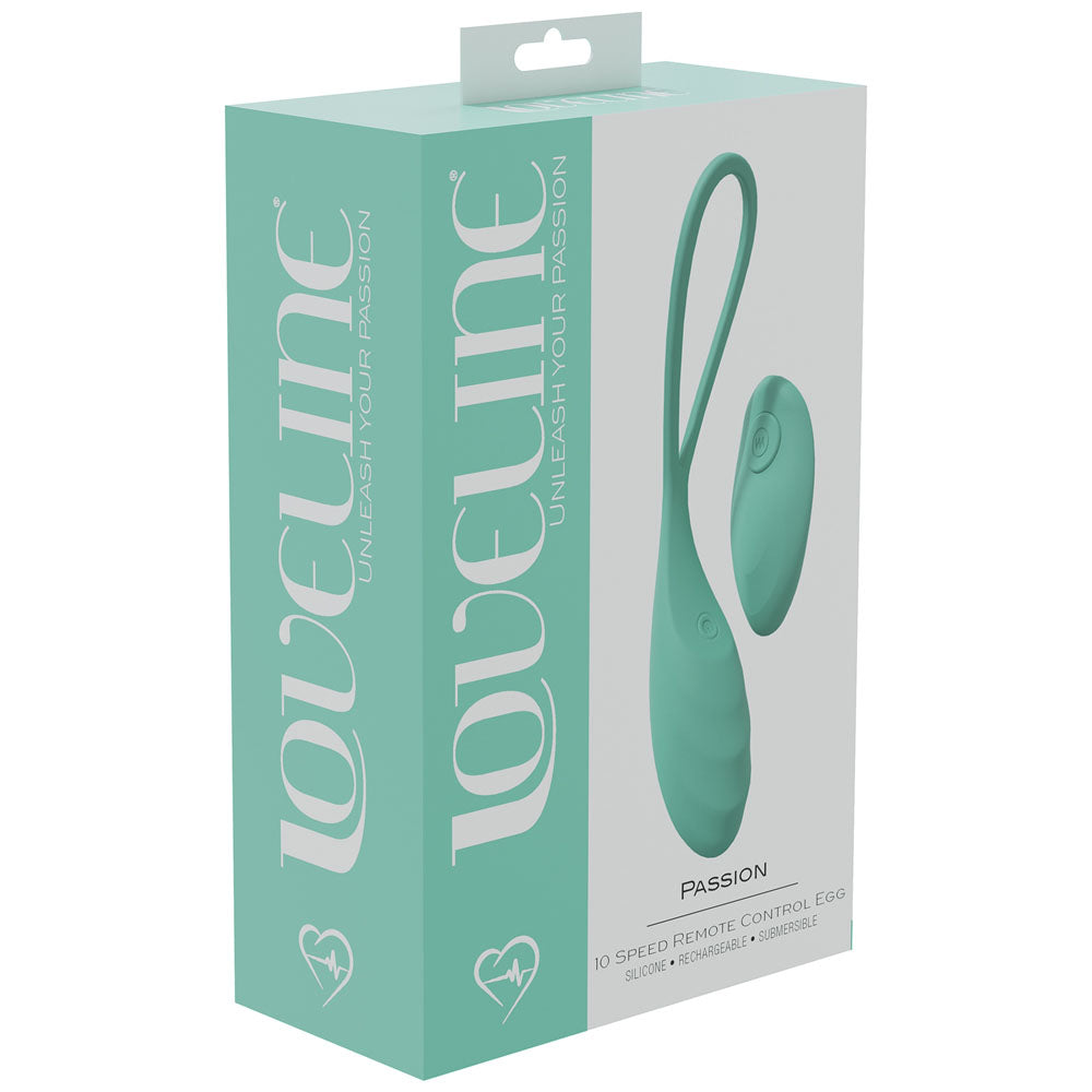 LOVELINE Passion - Green - Green USB Rechargeable Vibrating Egg with Wireless Remote Shots Toys