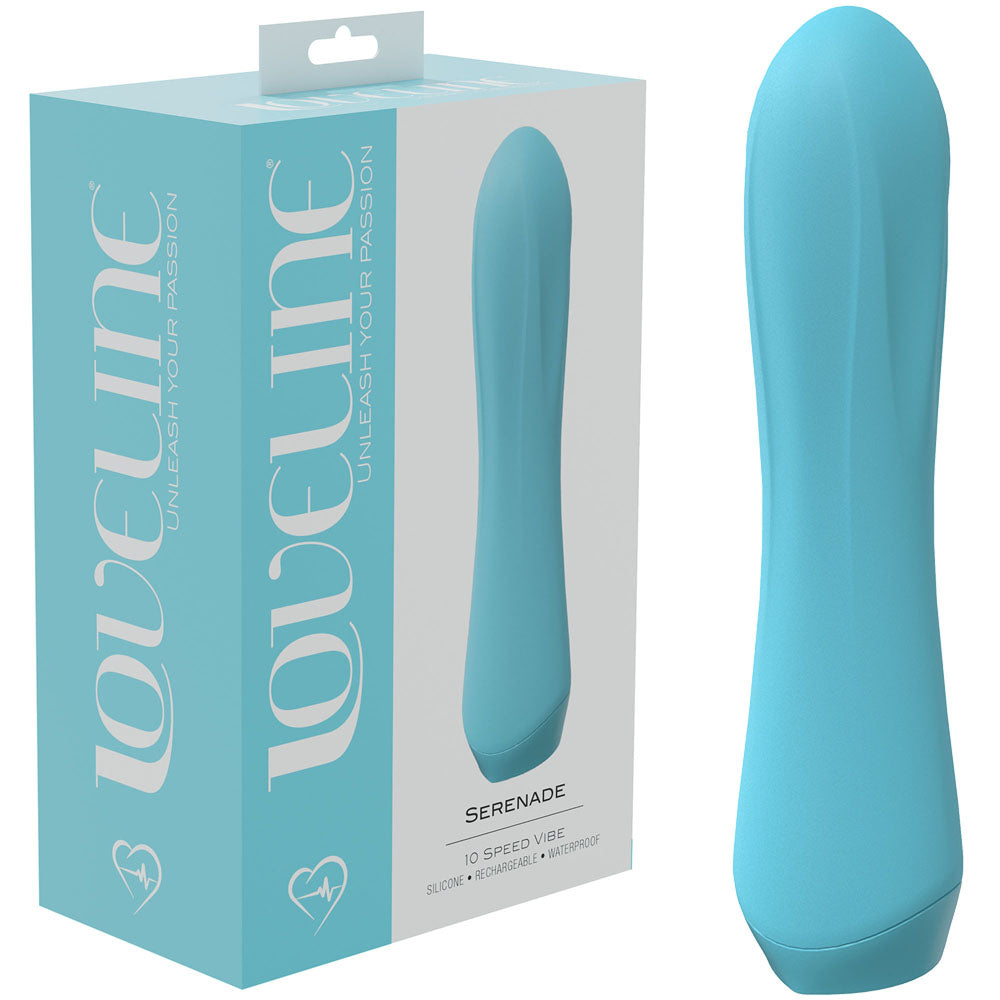 LOVELINE Serenade - Blue 13.5 cm USB Rechargeable Vibrator Blue - Club X