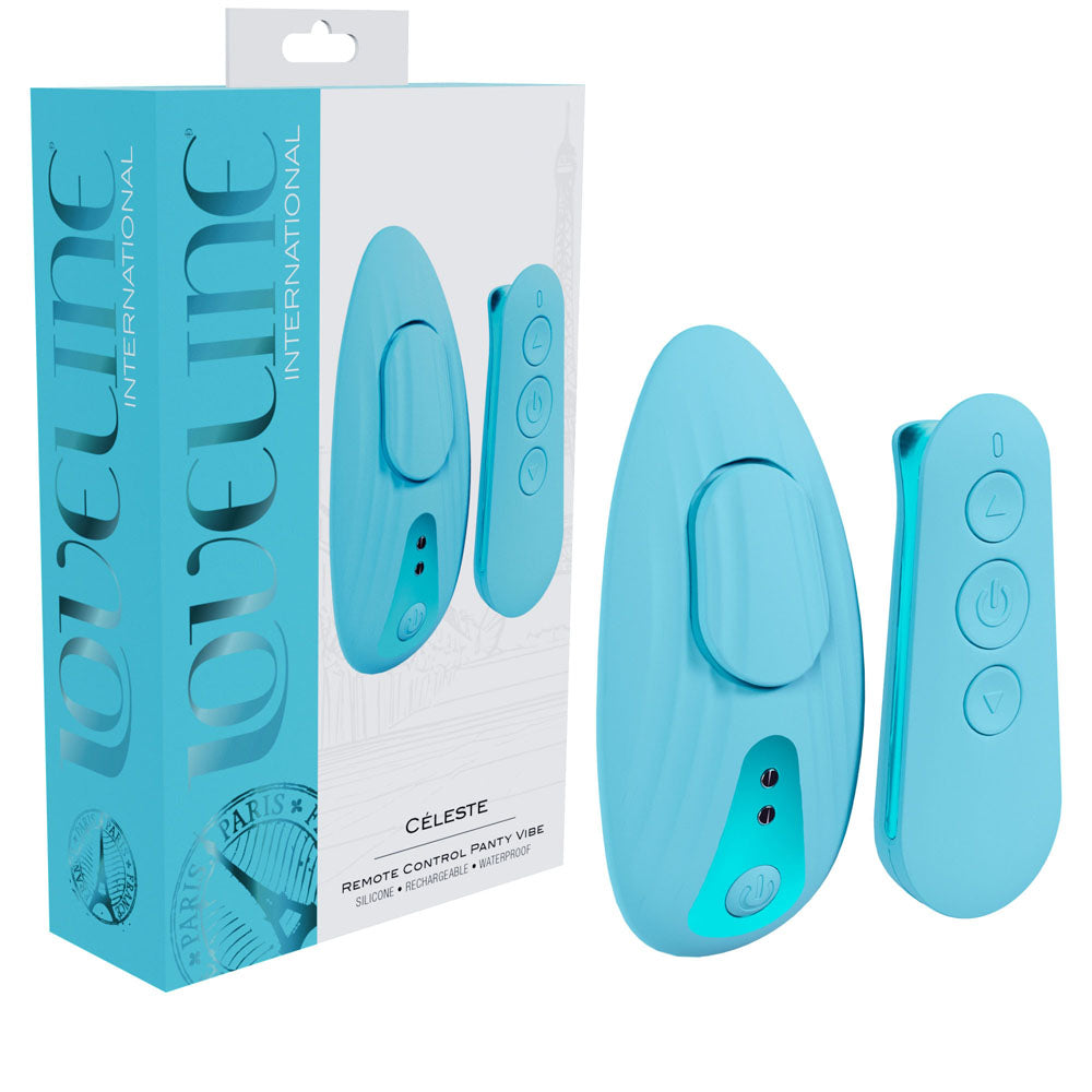 LOVELINE Celeste panty vibrator blue wireless remote hands-free - ClubX Australia