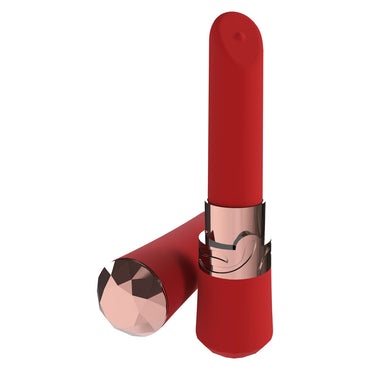 LOVELINE Dahlia - Red - Red 12.5 cm USB Rechargeable Lipstick Vibrator Shots Toys