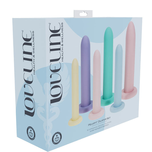 LOVELINE PelviFit Expanding Vaginal Dilator - Coloured Vaginal Dilators - Set of 6 Sizes Coloured - Club X