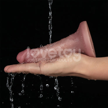 Dual Density Power Cock - 6 Inch Flesh - Flesh 16 cm USB Rechargeable Vibrating Dong Lovetoy
