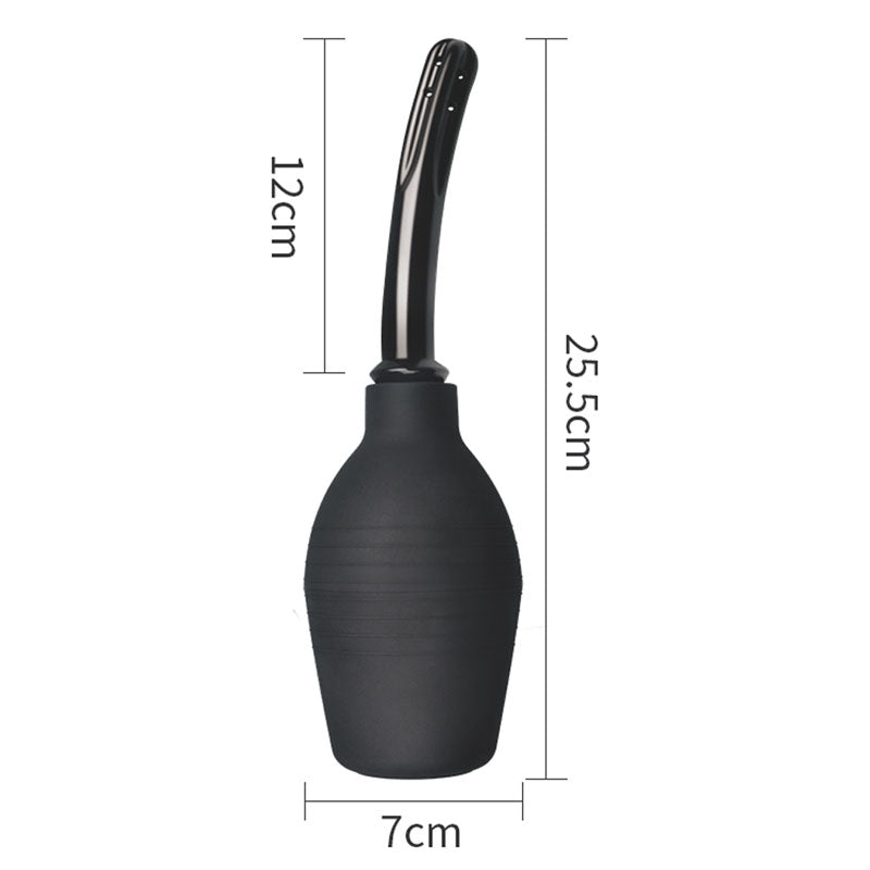 Bondage Fetish Deluxe Douche - Black Unisex Curved Douche - 310 ml capacity Lovetoy