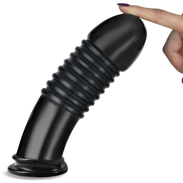 King Sized 8'' Anal Bumper - Black 22.5 cm Mega Butt Plug Lovetoy