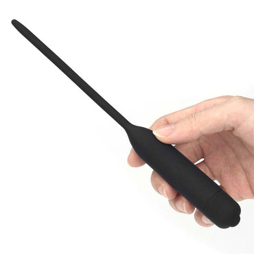 Ultimate Silicone Vibrating Urethral Dilator - Black Vibrating Urethral Sound Lovetoy