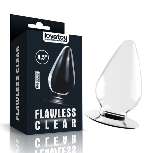 Flawless Clear Anal Plug 4.5'' - Clear 11.5 cm Butt Plug Lovetoy