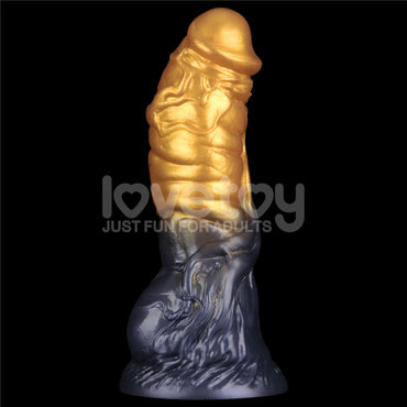 Aerosx 7.5 Inch Dual Density Inflatable Dildo - Gold/Blue 24 cm Inflatable Fantasy Dildo Lovetoy