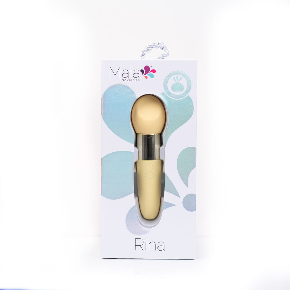 Maia RINA - Yellow - Yellow 13.3 cm USB Rechargeable Vibrator Maia Toys