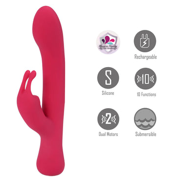 Maia ZARA - Red - Red 17.1 cm USB Rechargeable Rabbit Vibrator Maia Toys