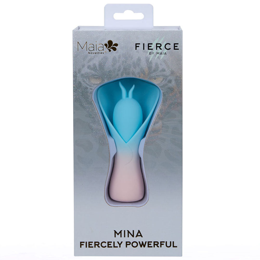 Maia MINA - Blue - Blue/Pink USB Rechargeable Fluttering Flower Stimulator Maia Toys