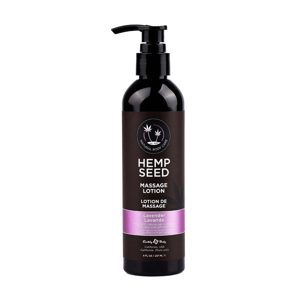 Earthly Body Hemp Seed Massage Lotion Lavender 237ml body care oil - ClubX Australia