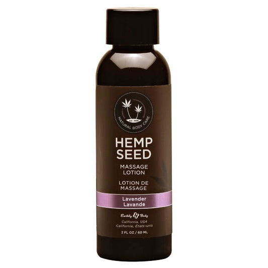 Hemp Seed Massage Lotion - Lavender Scented - 59 ml Bottle Earthly Body