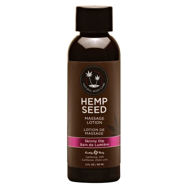 Earthly Body Hemp Seed Massage Lotion Skinny Dip 59ml - ClubX Australia