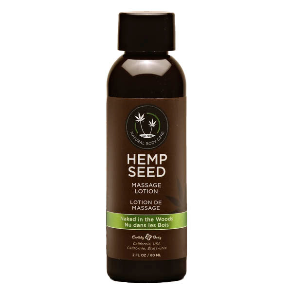 Earthly Body Hemp Seed Massage Lotion Naked in the Woods 59ml - ClubX Australia