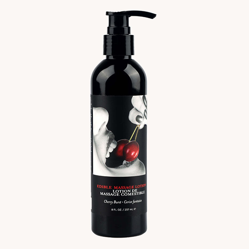 Edible Massage Lotion - Cherry - Cherry Flavoured Massage Lotion - 237 ml Earthly Body