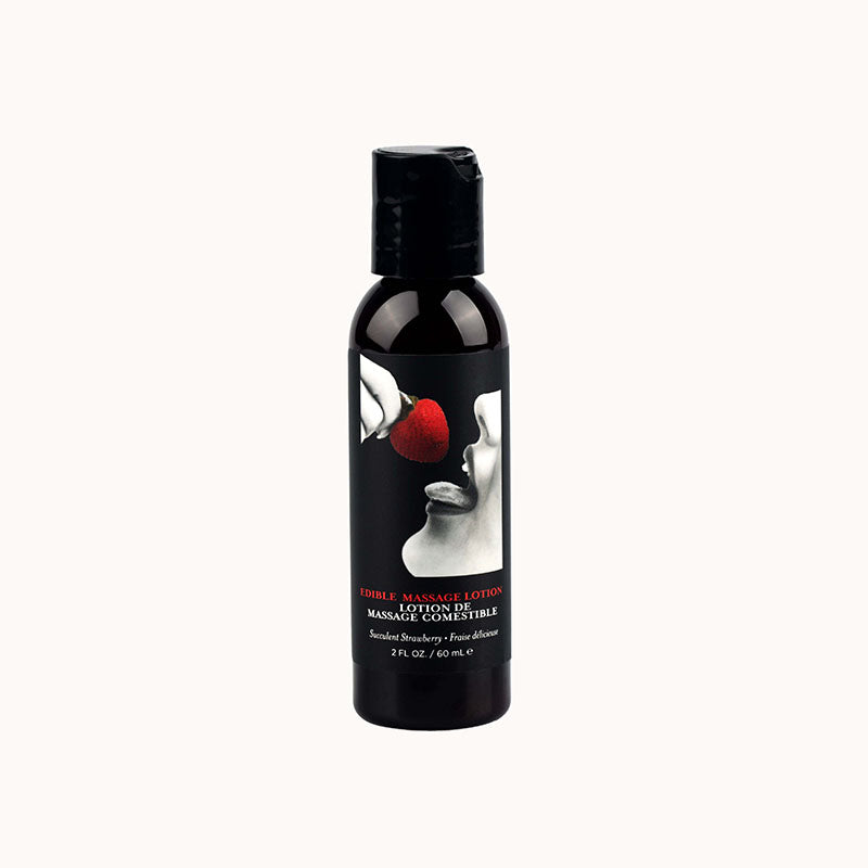 EB Edible Massage Lotion - Strawberry - Strawberry Flavoured Massage Lotion - 60 ml Earthly Body