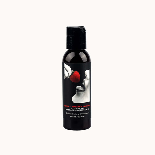 EB Edible Massage Lotion - Strawberry - Strawberry Flavoured Massage Lotion - 60 ml Earthly Body