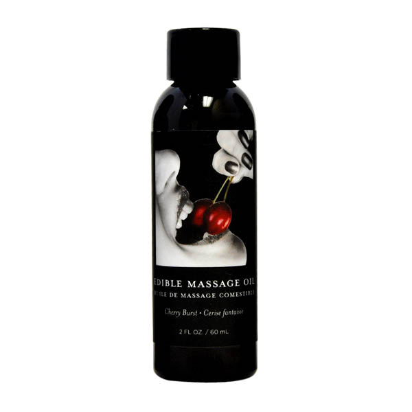 Edible Massage Oil - Cherry Burst Flavoured - 59 ml Bottle Earthly Body