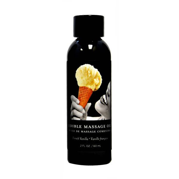 Edible Massage Oil - French Vanilla Flavoured - 59 ml Bottle Earthly Body