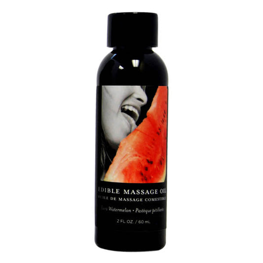 Edible Massage Oil - Juicy Watermelon Flavoured - 59 ml Bottle Earthly Body