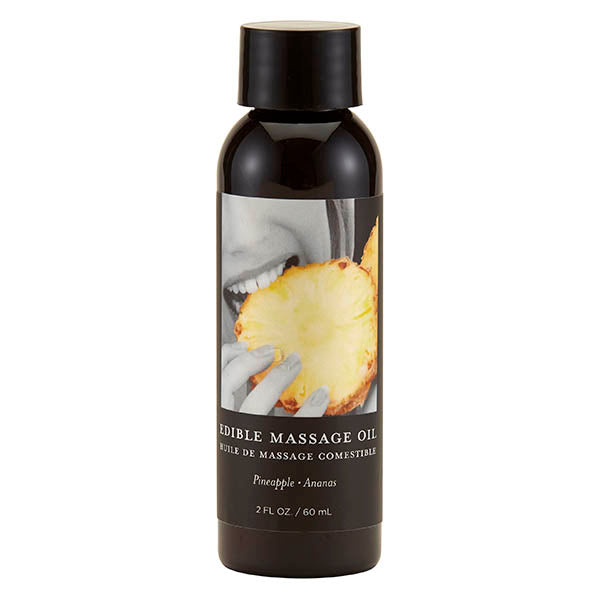 Edible Massage Oil - Pineapple - Pineapple Flavoured - 59 ml Bottle Earthly Body