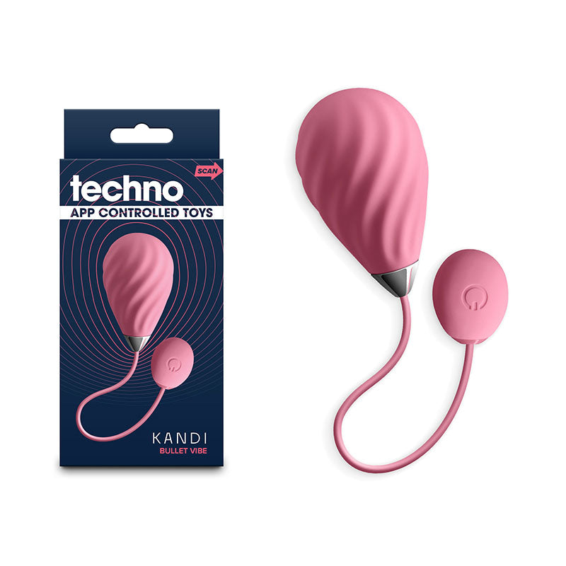 Techno - Kandi - Pink USB Rechargeable Vibrating Egg with App Control NS Novelties