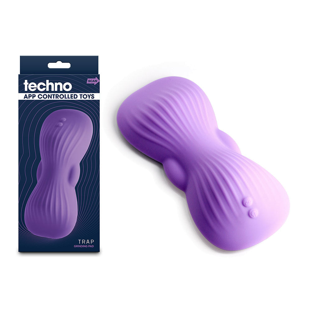 Techno - Trap - Purple - Purple USB Rechargeable Vibrating Grind Pad with App Control NS Novelties