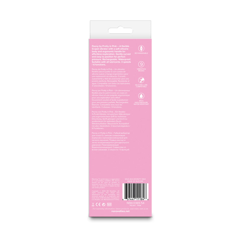 Pretty in Pink Peony - Pink - Pink 19.8 cm USB Rechargeable Vibrator NS Novelties