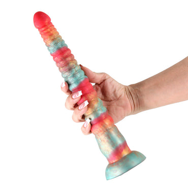 Colours Stacked - 12'' Dildo - Red/Gold - Red/Gold 30.6 cm Fantasy Dildo NS Novelties