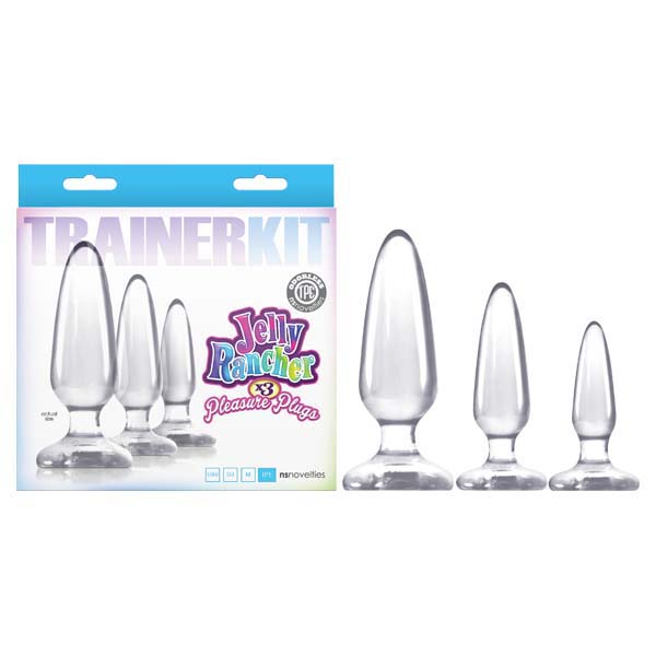 Jelly Rancher Trainer Kit - Clear Butt Plugs - Set of 3 Sizes Ns Novelties