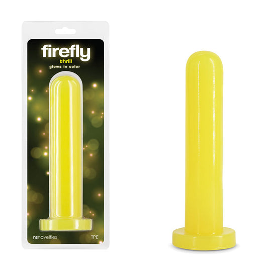 Firefly - Thrill - Yellow - Large - Glow in Dark Yellow 19.3 cm Large Dildo NS Novelties
