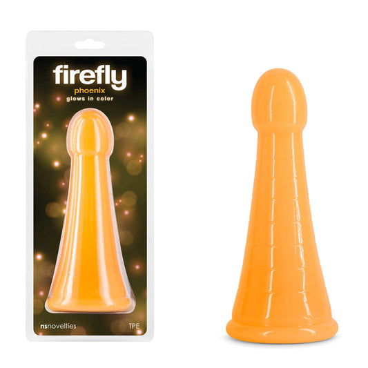 Firefly - Phoenix - Orange - Glow in Dark Orange 19.2 cm Dildo NS Novelties