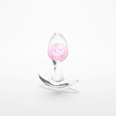 Glams Cosmic - Small - Pink - Clear/Pink 8.1 cm Small Butt Plug NS Novelties
