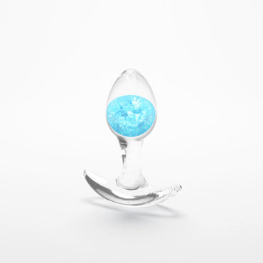 Glams Cosmic - Small - Blue - Clear/Blue 8.1 cm Small Butt Plug NS Novelties
