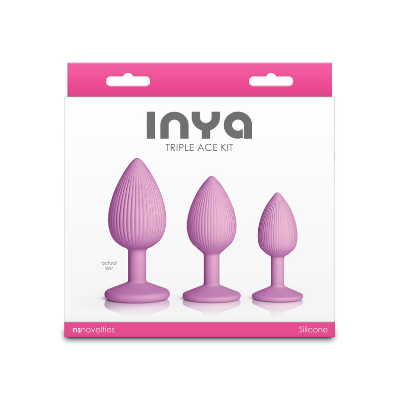 INYA Triple Ace Kit - Blush - Pink Butt Plugs - Set of 3 Sizes NS Novelties