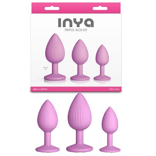 INYA Triple Ace Kit - Blush - Pink Butt Plugs - Set of 3 Sizes NS Novelties