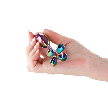 Rear Assets Clover - Multicolour - Multicoloured 9.2 cm Metallic Butt Plug NS Novelties