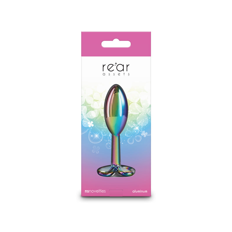 Rear Assets Clover - Multicolour - Multicoloured 9.2 cm Metallic Butt Plug NS Novelties