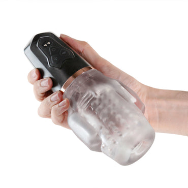 Renegade Avenger - Clear/Black USB Rechargeable Sucking Masturbator NS Novelties